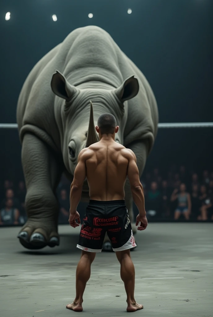 John Cena giving an attitude adjustment to an elephant 