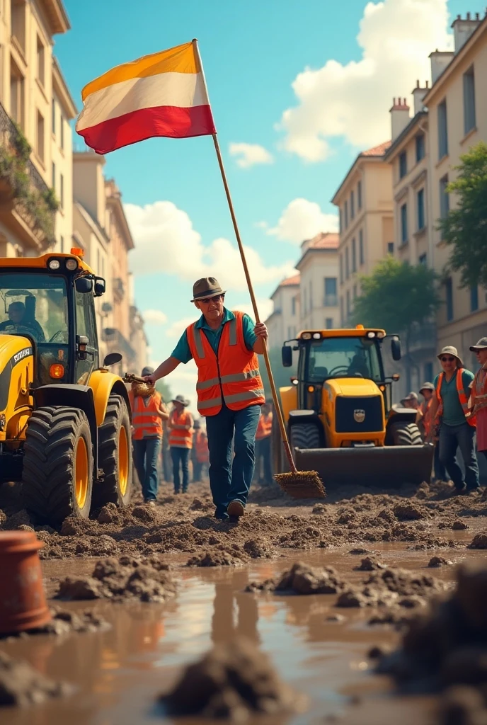 On a busy construction site, the sun blazes mercilessly across the dusty terrain and a multitude of heavy machines are rumbling into motion. Tall cranes loom over rows of buildings being remodeled or under construction. 

In the midst of this chaos is a team of female construction workers, diligently carrying out their tasks. They are surrounded by men dressed in standard overalls issued by the company. However, these women stand out from the crowd with their unusual clothing - they are completely naked, each wearing nothing but boots, tool belts and helmets. Their bare skin glistens with sweat as they deftly maneuver around equipment and pick up tools.

Their presence on this predominantly male work site is due not only to their exceptional skills, but also to a strange "custom" that exists here. By company order, female workers must strip completely naked to appease their male colleagues. 

This "appeasement" allows them to get better jobs, promotions, and ultimately more control over their careers in the industry. As a result, nude women have become a symbol of female power in a male-dominated industry.

In addition, these women command respect with their abilities as skilled laborers. Undoubtedly, their physical attributes play an important role in gaining acceptance in the workforce, but their knowledge and experience are still highly valued. Women use this double standard to their advantage, using both their sexuality and professionalism to overcome this unusual dynamic in the workplace and secure a higher-paying position.