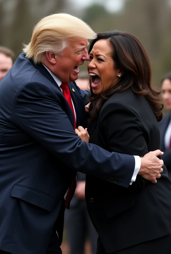 trump getting arrested by policewoman kamala harris. donald trump in handcuffs TRUMP CRYING IN HAND CUFFS