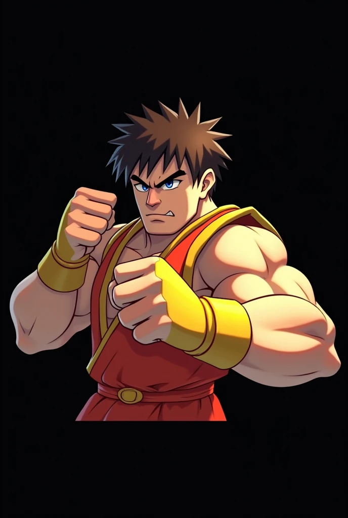 Young man, cute, handsome, youthful, determined, driven, focused, passionate, bashful, 19-year-old, (combed parted brown hair), (glossy tan skin), (big tired green eyes), (wrestler), ripped, shredded, (torn (black) (wrestling singlet) ), (sneakers), well-trained muscles, strong, powerful muscles, sweating, sweaty, exhausted, intense gaze, icy stare, fighting stance, alone in a training gym, atmospheric, masterpiece, (90s anime)