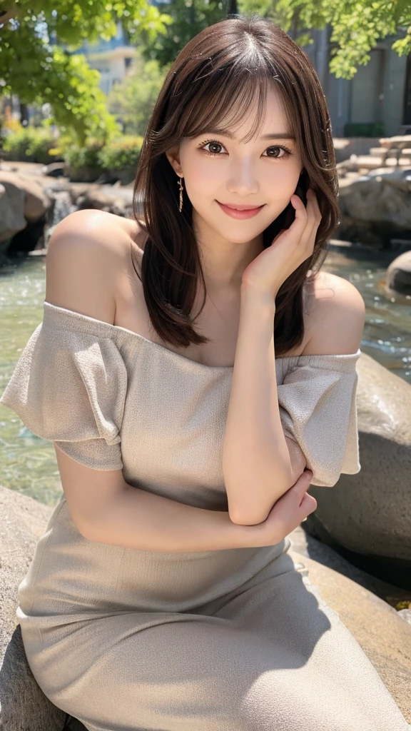 ((Highest quality)), ((masterpiece)), (detailed),Perfect Face,Japanese,Landscape Mature Woman,Upper Body