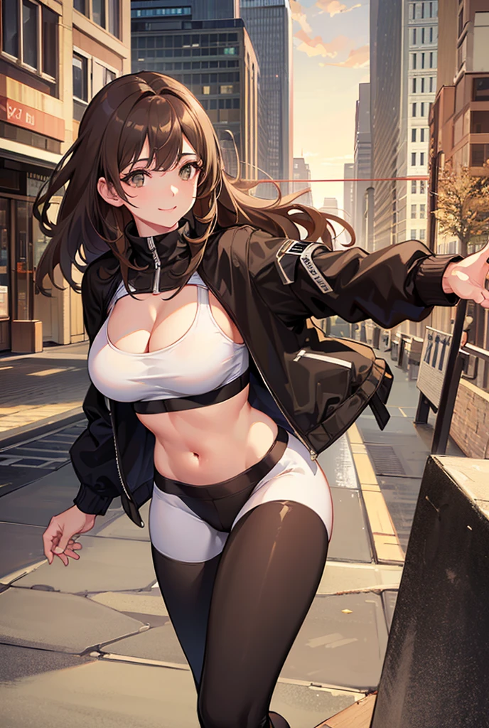 (((NSFW))), highest quality、超High resolution、High resolution、Highly detailed CG、8k unit wallpaper、(((Perfect photo))), One Girl, alone, , Azusa Nakano, , Jacket, View Audience, smile, (Huge chest), SFW with a hidden chest, Big rich chest!, SFW Big, Beautiful and seductive anime woman, Huge rich chest!!, Bust ratio adopted, highest quality, Official Art, Best Anatomy, (Super shiny bike shorts,:1.5)、((Dynamic pose))、Cowboy Shot, (Close-up from below)、(Character design sheet、Lower abdomen、Female organ、Hip、chest、expression、Landscape),