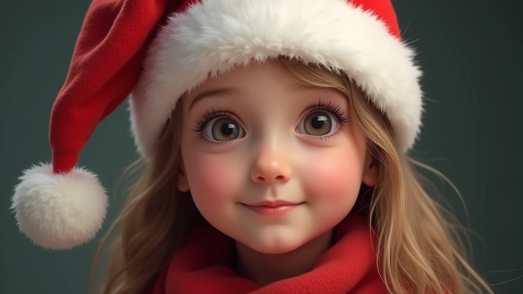 girl BLONDE CHILD, EM ROUPAS DE Natal COM LUZES DE Natal COLORIDAS, AND IN THE BACKGROUND A CHRISTMAS TREE