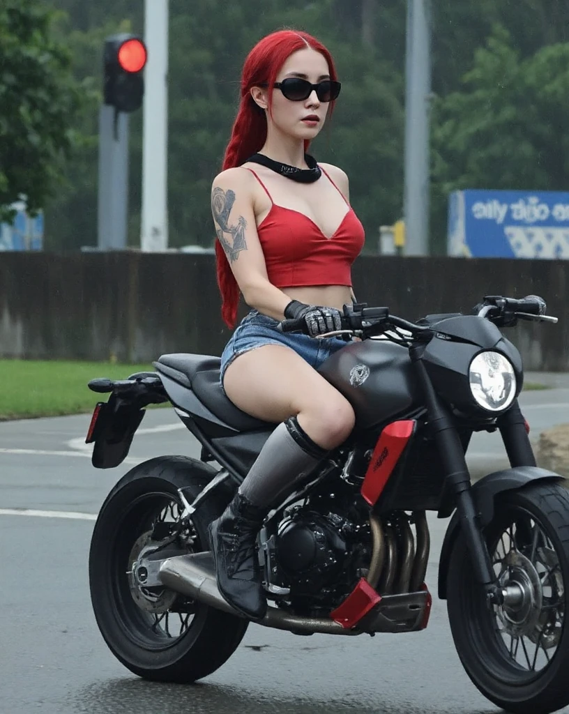 (Malay girl naked ridding red sport motorcycle), Very cute and baby-like face, Power puff girl, Naked, Angry pose, Angry face, (((RAINBOW HAIR MALAY GIRL))), masutepiece, High quality, UHD 45K, Realistic face, Realistic skin feeling , A Japanese Lady, 8 years old, , Very cute and baby-like face, (((SMALL BREAST))), (MATRIX WORLD), ((look In front at the camera and SADNESS)), with Kamen Rider fashion, ((VISIBLE CLEAVAGE)), captured in ultra high resolution with photorealistic and beautiful lighting. This masterpiece is of the best quality and is set against a zentangle, (((CUTE GIRL))), ((RED LIPS)), ((NUDE)), ((CHUBBY)), ((NAKED)). Malay girl naked ridding red sport motorcycle in the middle of the toll road