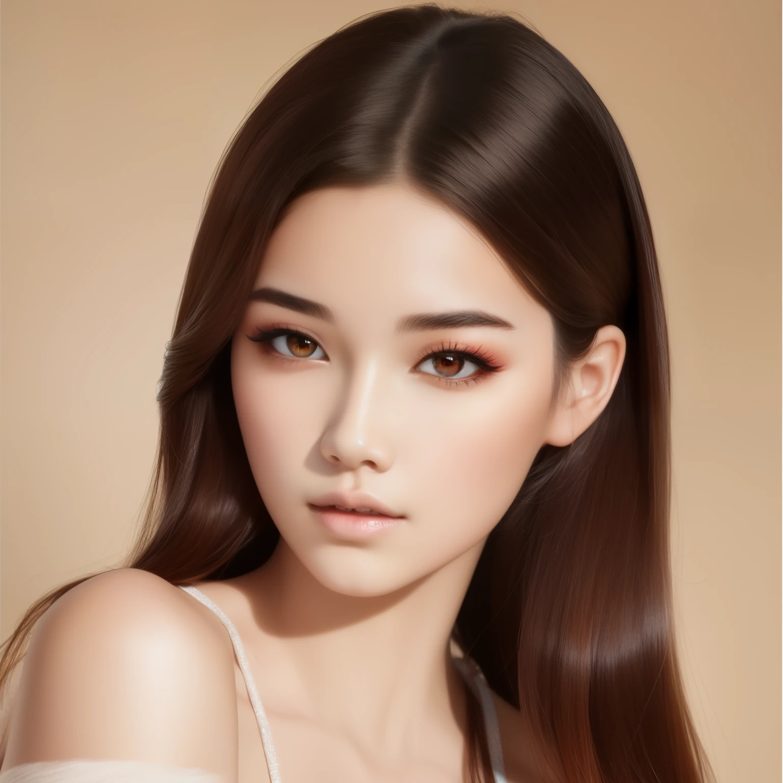 Featuring confident and radiant women、Generate AI Art Inspired by Korean Cosmetics Advertising。Displayed up to chest level、Her perfect skin、Lively makeup、Focus on fashionable hairstyles、Capturing the essence of K-beauty。Isolated on natural white background、Reflecting beauty and fashion trends、Alafed Asian Woman, Look at me diagonally、photoshoot for skincare brand, milky skin, shiny soft skin, clean face and body skin, wlop glossy skin, fanart, eora, Foamy skin, beauty campaign, Official Product Pictures, portrait shot, yangjun chen, Beautiful face in red tones, Ethereal skin, Diagonal