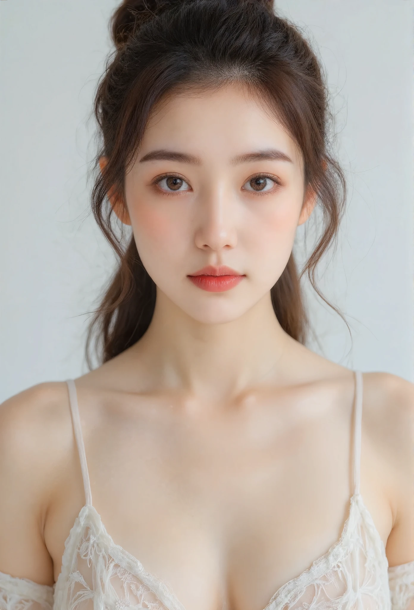 1 Nogizaka Girls、Very cute、beautiful girl、19 years old、(naked)、Pretty face, Fine details of eyes and skin、(Wallpaper by Unity 8k). Naked, nude