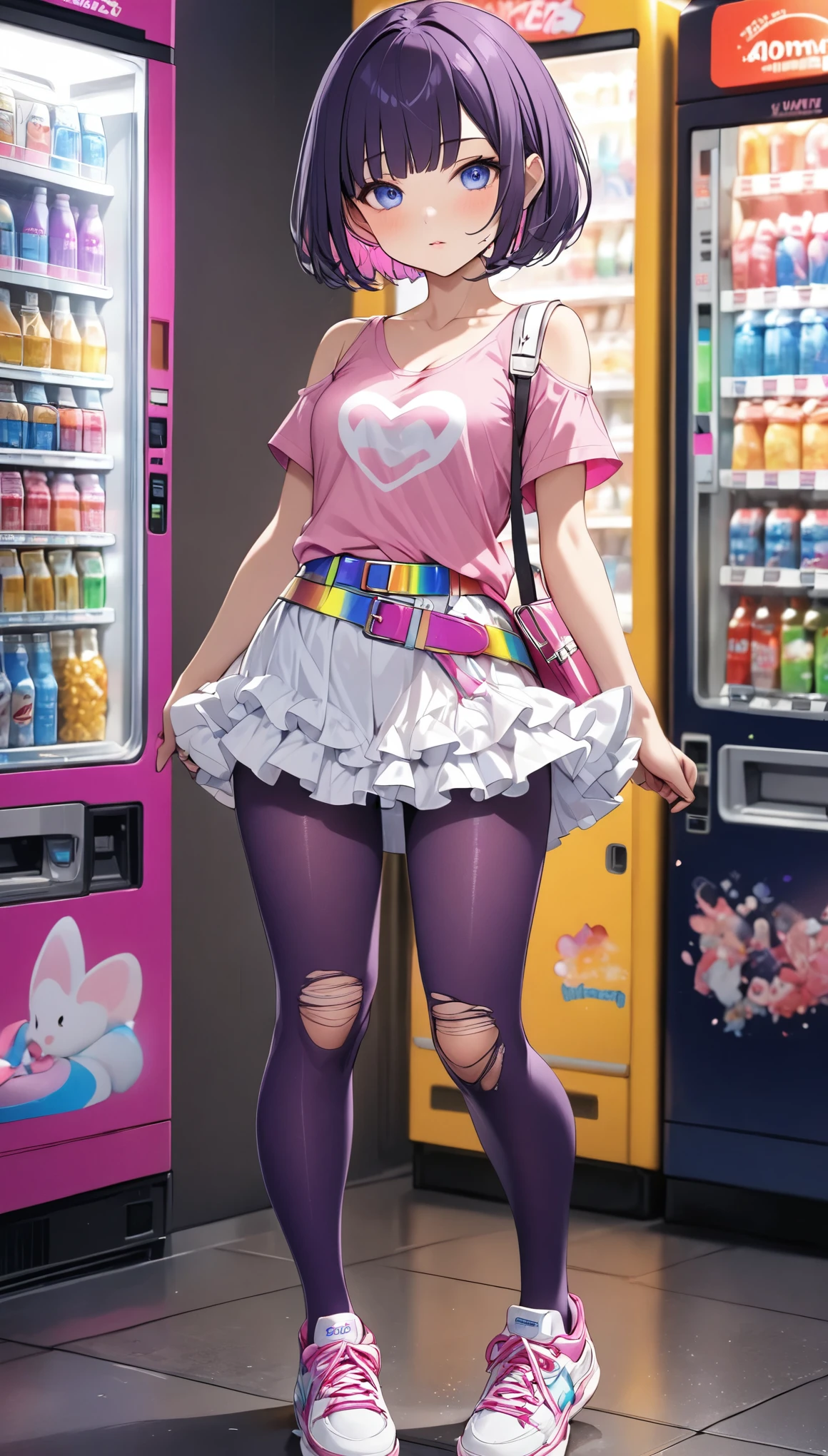 Ultra HD、Ultra high definition、Noise Reduction、perfection、Image quality adjustment、Balance Changes、girl、Camel Toe、Giant tit、Earrings、necklace、Bracelet、Caster wheel、first round、Plump、Super big breasts、Ahoge、Slut、Cleavage,Mole on chest、transformation、Odd Eye、Bubble butt、, ((vending machine, girl in vending machine, girl vending machine, girl in vending machine: 1.5))、Eye-catching prize、Eye-catching prize girl