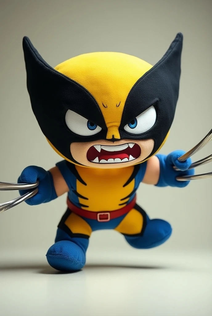 Wolverine, 1 hero, Chibi, cute, Deformation, Nendoroid, simple, (High Contrast, masterpiece:1.2),