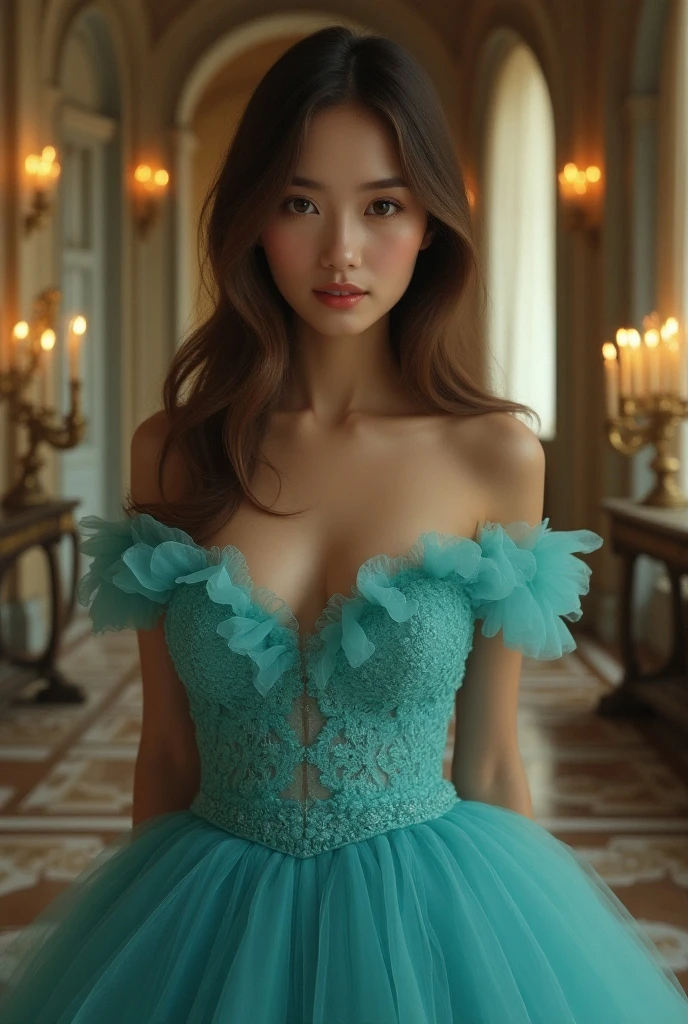 Pretty face, cute dress, douyin, big lips, cute eyes, big eyes