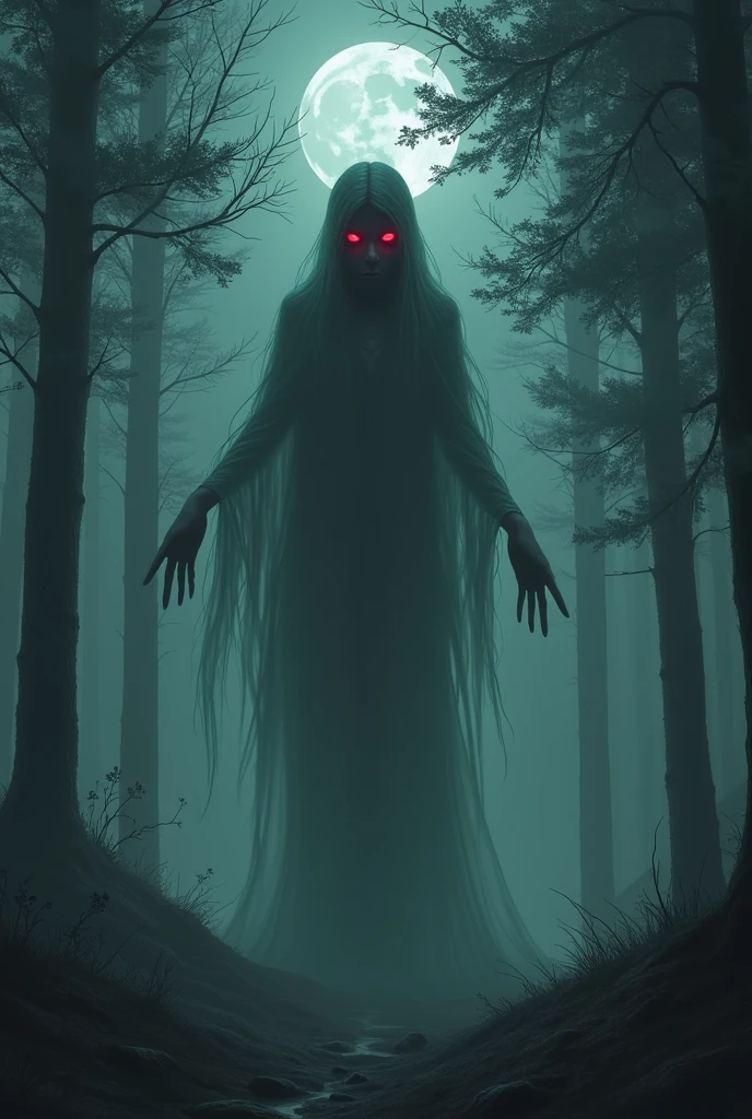 figure that is both human and beast, with hollow eyes and a gaunt, skeletal frame.