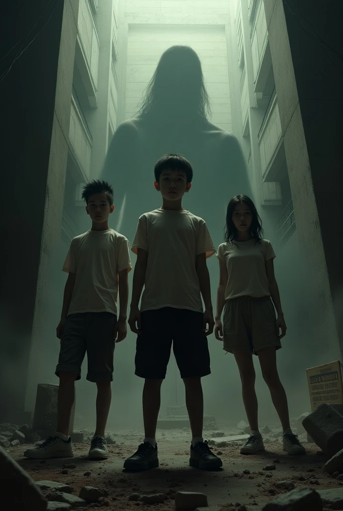 Three asai student, 3 Woman 1 Man in middle of the night they can capture scary woman in fram of the camera