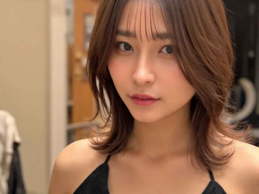Cinema Lighting、(Key Light:Front 45 degree angle, Subsidy Light、Faint backlight、Shadow), Accurate human body、Knowledgeable person、Correct five-finger、RAW Photos、 4K - ultra-vivid、Highest quality, masterpiece, Ultra-high resolution, (reality: 1.4), (((Oilskin,Glowing Skin、Realistic skin texture、Beautiful skin in every detail、Shiny skin、Shiny skin)))、 Written boundary depth, Focus on the center, Focused girl、Background Blur、Beautiful Eyes, Perfect face and eyes、 (night:1.8,) girl, Short bob black hair, Early s, Purple collar, Black face mask, Earrings, Big Breasts, thin, Are standing , mischief, zettai ryouiki, irrational solution, Absurd details, Highest quality, (((Big Breasts:1.3))), Grab your chest、naked、White skin、(((Bitch、Sexy Bitch、Super heavy makeup,ga yaru makeup)))、Full Shot, (Ahegao:0.8)、Muscle Girls、Always do squats:1.25)(Beautiful sea beach)、Sweaty、Nipples are always erect