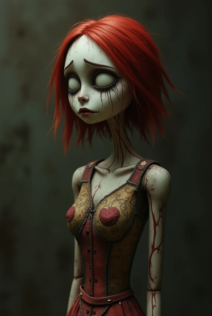 There is ugliness in beauty, But there is also beauty in ugliness. Clown. Circus. Melancolic. In the style of Adrian Ghenie, Esao Andrews, Jenny Saville, Edward Hopper, surrealism, Dark Art par James Jean, Takato Yamamoto, Minimalisme inkpunk. Tim Burton. In the style of Corpse Bride.
