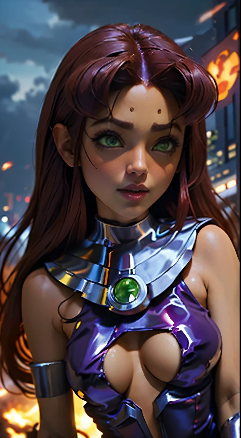 Starfire s very hot. busty. cutout. production