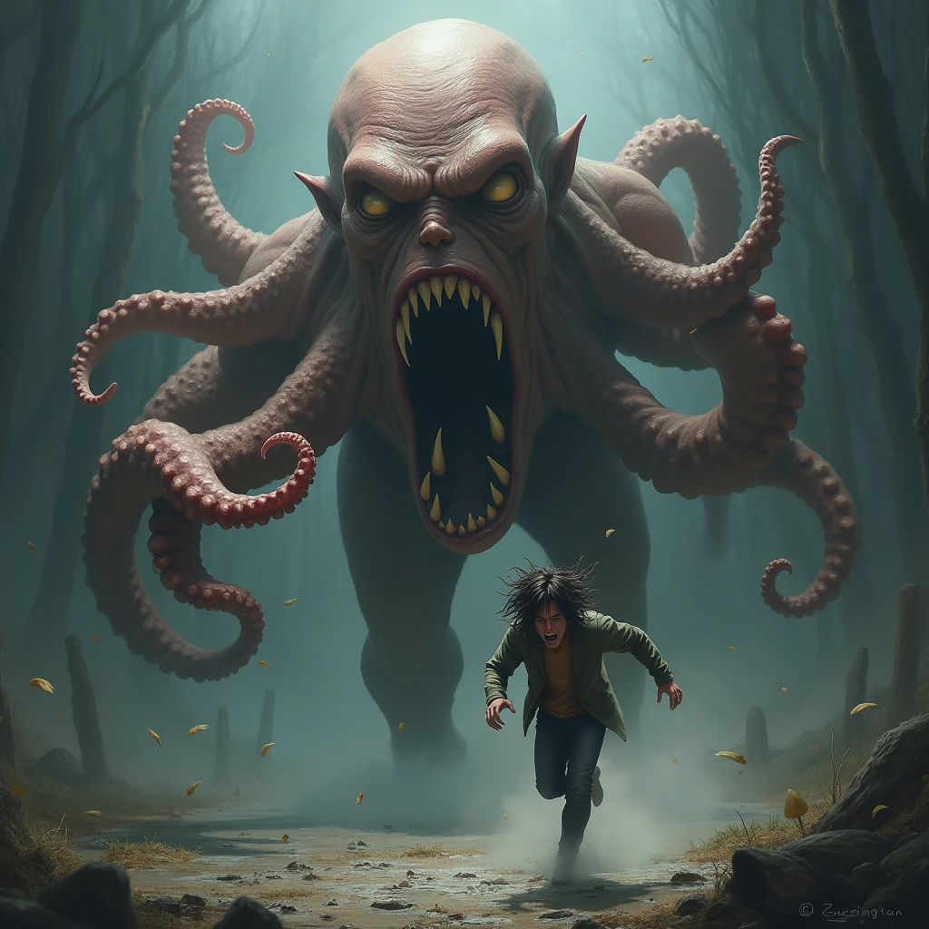 Girl vs Tentacle