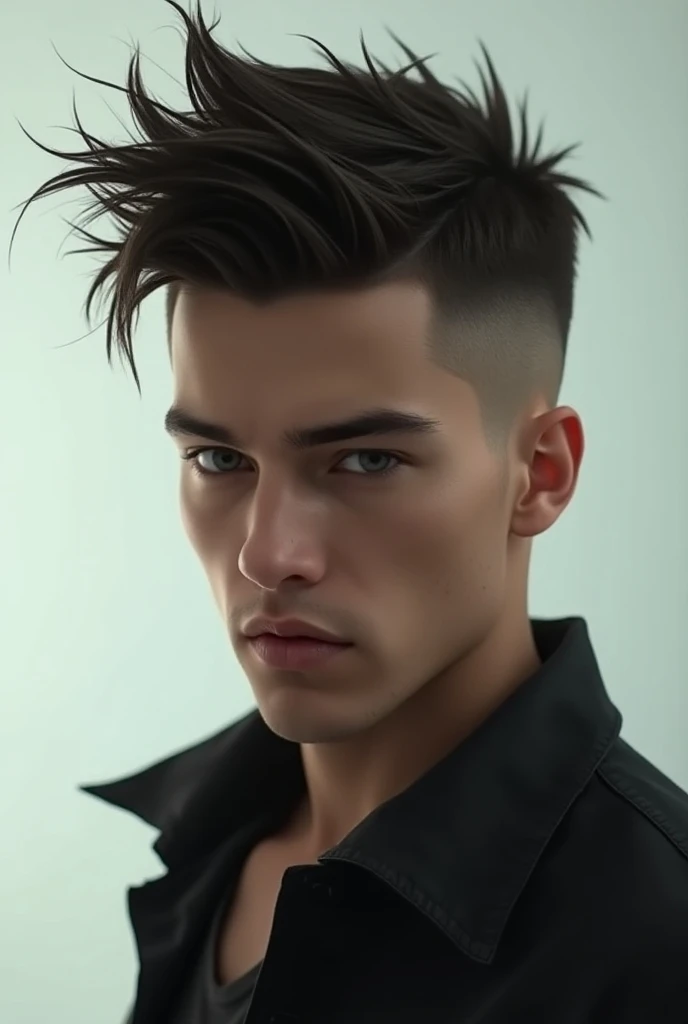 High Definition, hombre alto, pelo negro, peinado low taper