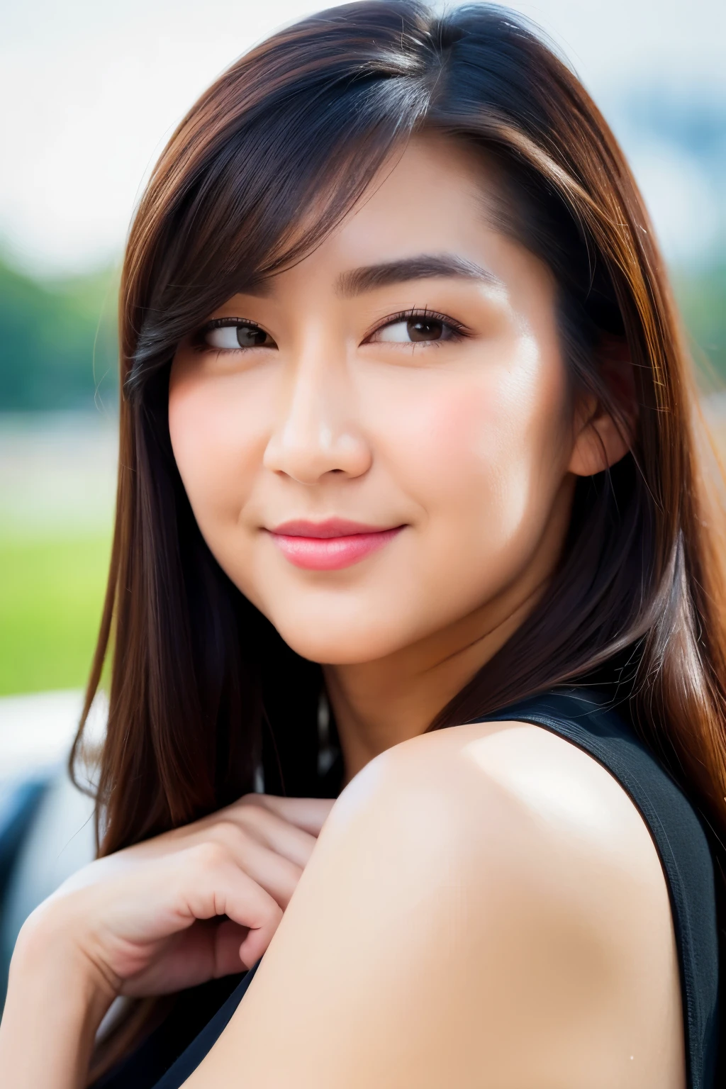 Beautiful woman with perfect eyes and nose、Model-like beauty、Cute like a model、Double Eyes、How to use regular mascara、Eye color is blue、Her hair color is pink.、Her face is delicate and elegant.、4K images、Beautiful style like a model、Usually large、A fresh and lovely smile、Pose like a model、Overall image、snap shot、Glamouroid Smile、Beautiful and delicate face like a model、highest quality、Masseter muscle area、Beautiful smile、In a bright room、I'She is sitting on the bed wearing a pink mini skirt.、The best of femininity、Adult smile、Sexy pose、