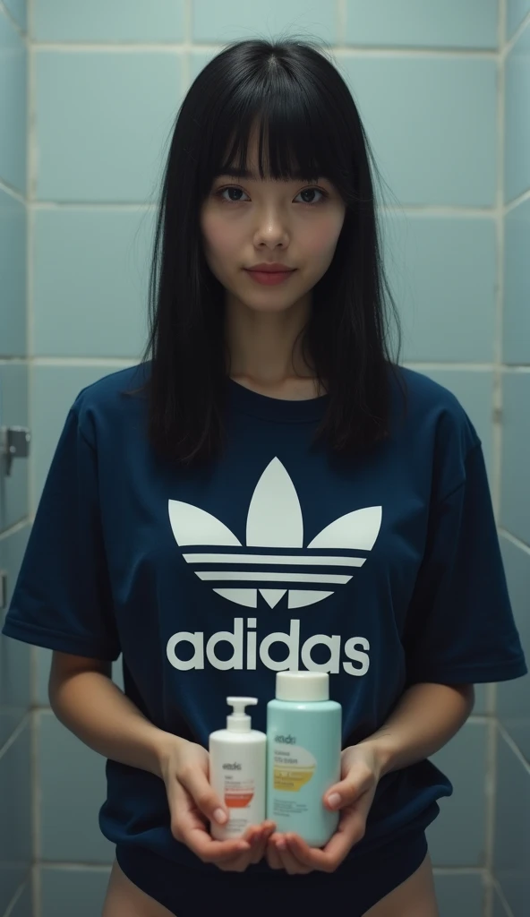 ((Best Quality, 8K, Masterpiece: 1.3)), 1girl, (Casual hairstyle, :1.2), tank top with bra inside that enhances cleavage, super fine face, Delicate eyes, Double eyelids, teasing smile, she craves your cum, lustful, horny, (big breasts in sports bra: 1.7), close-up, beautiful background, perfectly shaped cleavage, breast enhancement, perfectly and strongly applied e-girl make up, hot Vietnamese , perfect body, mouth open, heavy make up, plain sports bra, soft cleavage line, cum on breasts, close to you, intimate , beautiful face, black tank top