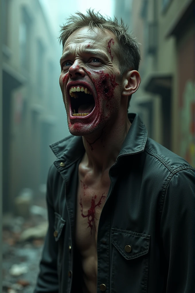 A zombie monster smiling