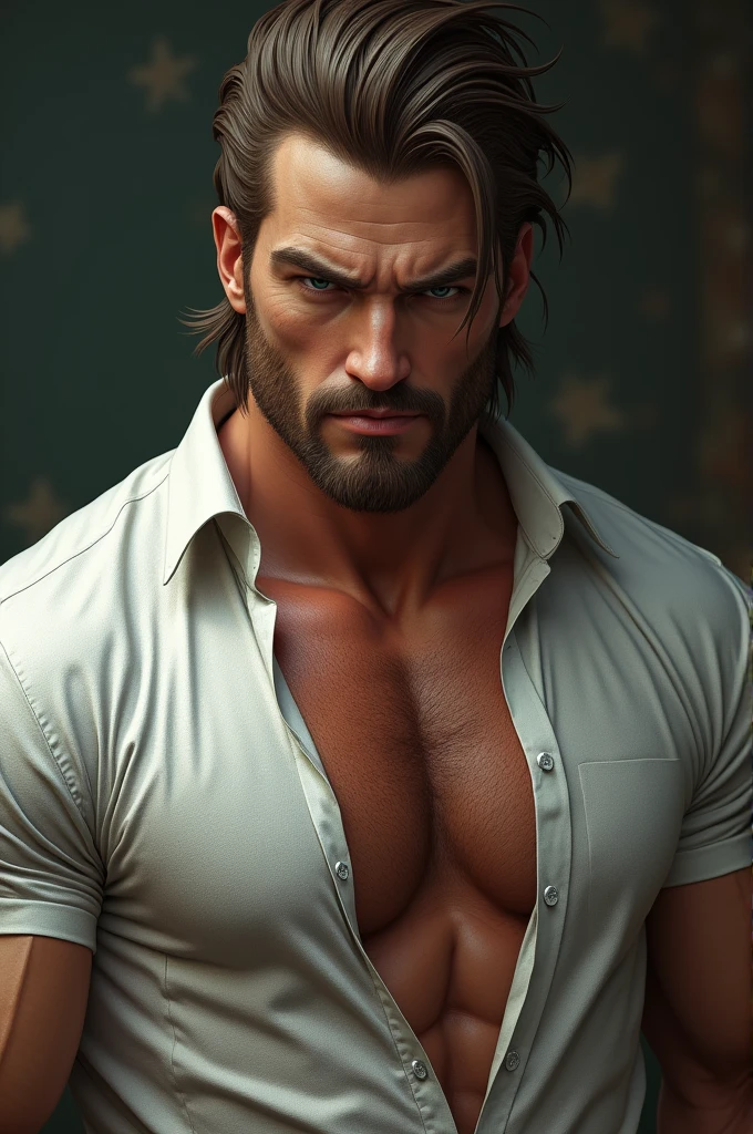 30 year old brutal man in social clothes, long haircut, pale skin, athletic body, new york background (highly detailed skin: 1.2), 8k uhd, dslr, soft lighting, high quality, film grain, Fujifilm XT3 --auto --s2