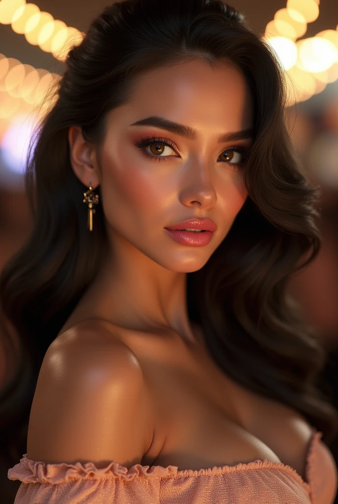 a woman in a black dress sitting on a couch with a vase of flowers, gorgeous young woman, beautiful woman, beautiful young american woman, beautiful american girl, american girl, popular south korean makeup, High resolution, high quality, 4k, details, by Madison Beer, Megan fox, Madison Beer, By Megan fox