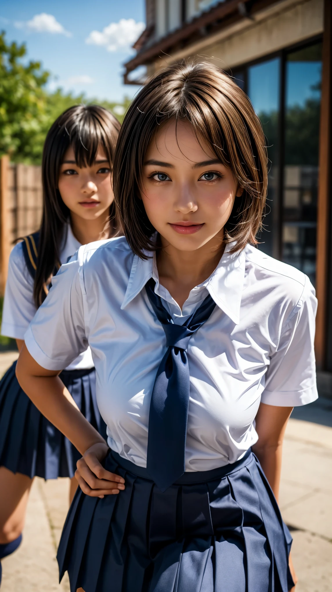 (Realistic:1.3、Ultra HD、Ultra-high resolution、8k、((日本のTwo Girls:1.4))、((寝室で服を脱いでNipplesを披露するTwo Girls:1.5))、((Viewer:1.8))、(Extremely realistic skin texture:1.4)、(Realistic:1.3)、、((smile:0.8))、(((Cute Uniform:1.5)))、((Two Girls:1.4))、かわいいTwo Girls、(Brown eyes:1.3)、(Sweaty:1.2)、(Nipplesを見せる:1.5)、((衣服から突き出たNipples:1.4,))、美しいNipples、Nipples、((Small breasts:1.4))、Small breasts、((Upper body photo:1.ung:2.1))