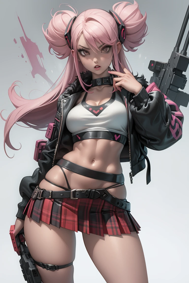 Rubber, black corset, bondage, collar, NSFW, ((best quality, 8k, masterpiece: 1.3))), clear focus: 1.2, (layer cut, large: 1.2), beauty with perfect figure: 1.4, slender abs: 1.2, wet body: 1.5, highly detailed face and skin texture, detailed eyes, double eyelids, long hair, cold white skin pink hair Close-up of three women wearing different outfits on white background, grunge style, grunge aesthetics!!!, grunge aesthetics!!! (, sexy gloomy style, grunge aesthetic, grunge fashion, teen grunge punk rock, Y2K style, y 2 k style, punk style, this set style, gothic style, retro aesthetic, 90s style, retro look, full body, standing