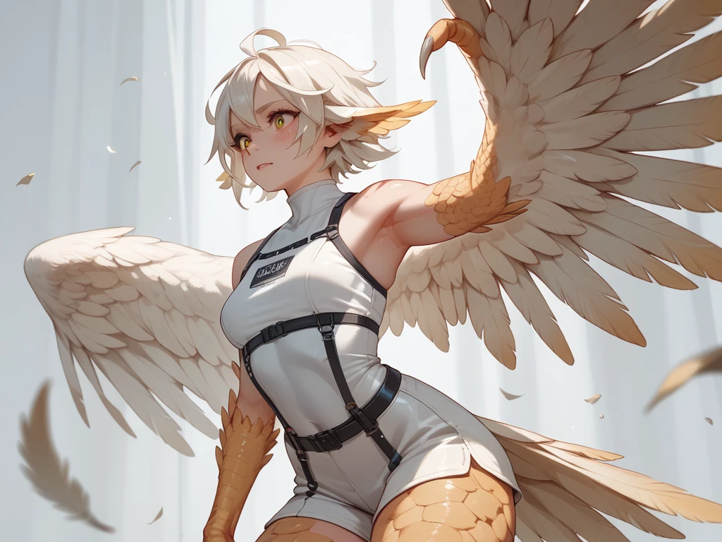 Cute naked crystal monster girl
