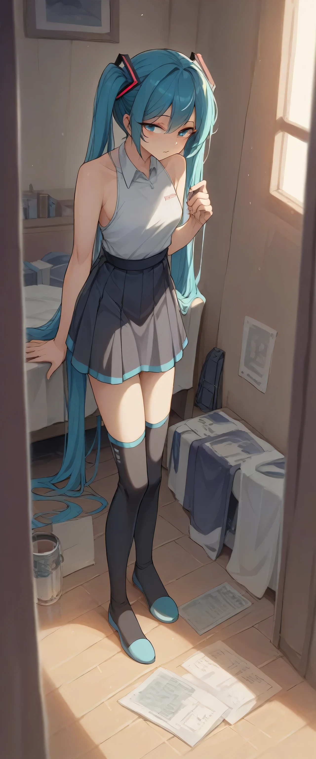 Room full body,  miku, 