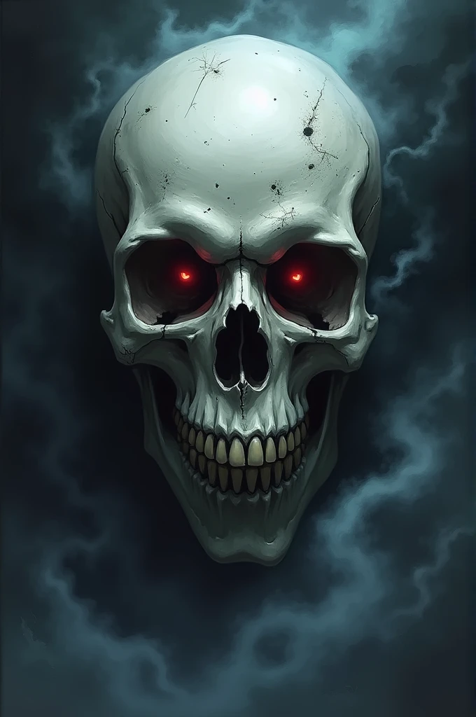 Skull in dark night,dark,high resolution,high quality,dark background