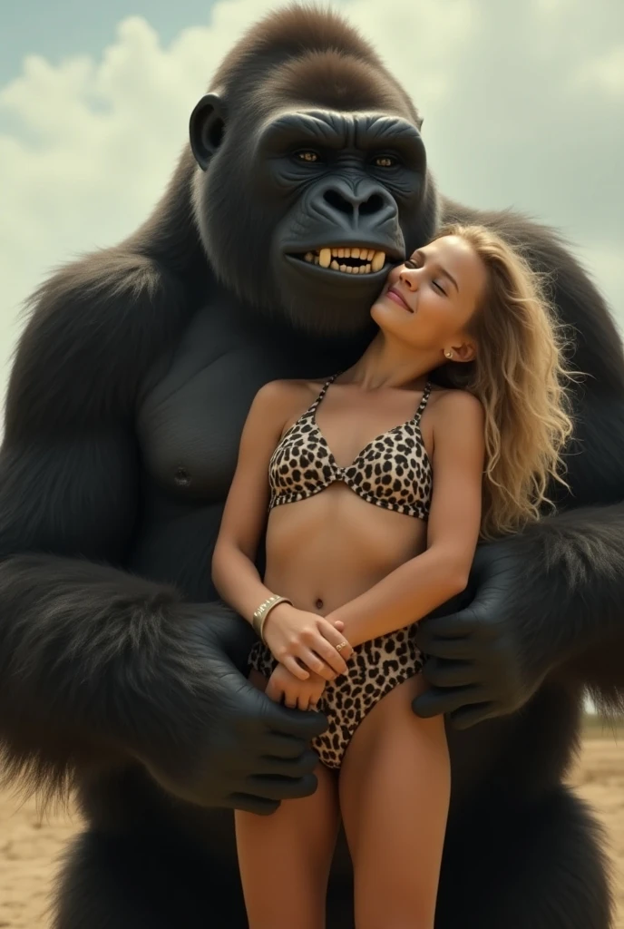Beautiful supermodel, Jessica Lange, ((star of the 1976 film King Kong.)), Portrait Standing, pony tail, in a white thong bikini, Topless, bare breast, facing the camera, standing on the beach, Photorealistic, photo, Masterpiece, Realistic, Realism, photo realism, High contrast, photorealistic digital art trending on Artstation 8k HD High Definition Detailed Realistic, Detailed, skin texture, hyper detailed, realistic skin texture, Best Quality, extra high resolution, (Photorealistic:1.4), High Resolution, Detailed, RAW photo, Nikon D850 Film Stock Photo 4 Kodak Portra 400 Camera F1.6 lenses, saturated colors, Hyper-realistic, lifelike texture, dramatic lighting, UnrealEngine, Popular on ArtStation Cinestill 800, ((((Regina Vega)))), ((bare breast)),