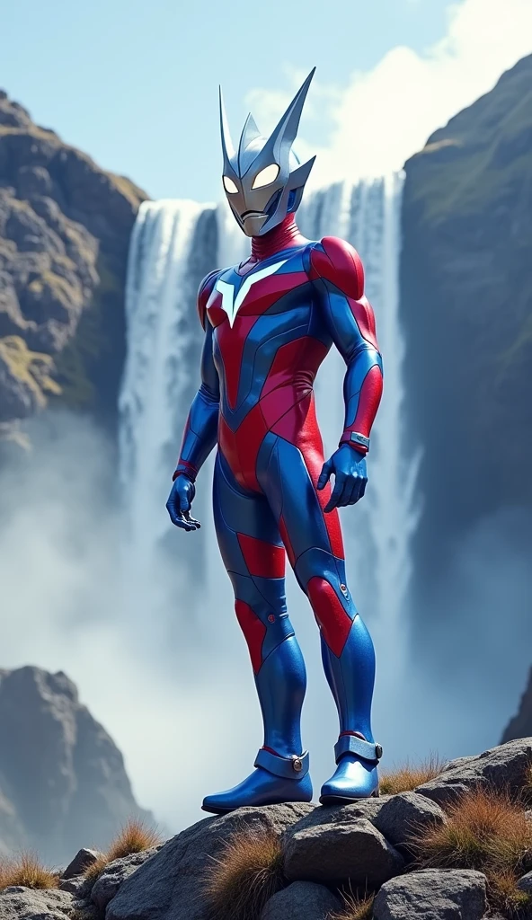 Young beautiful boy, young handsome boy, Ultraman Boy personification, Ultraman-colored latex, Ultraman-colored rubber bodysuit, Ultraman color suit, Ultraman body suit, muscles, abs, mask off Ultraman Boy, Ultraman Boy without mask, Ultraman Boy suit, Ultraman Boy cosplay, Ultraman Boy costume, 15 year old boy's body, Ultraman Boy with face exposed, Ultraman without mask Boy, Ultraman without mask, medium-length hair, ponytail hair, color timer on chest, energy drain on chest, Ultraman Boy, boy's face, young boy with long hair, Ultraman Boy cosplayer, exposed face, 13 to 15 years old Boy, young boy's face, high definition, highest quality, best masterpiece, highest clarity, highest resolution, 8K, 16K, 32K, CG art, highest detail, Full body shot, full body view,