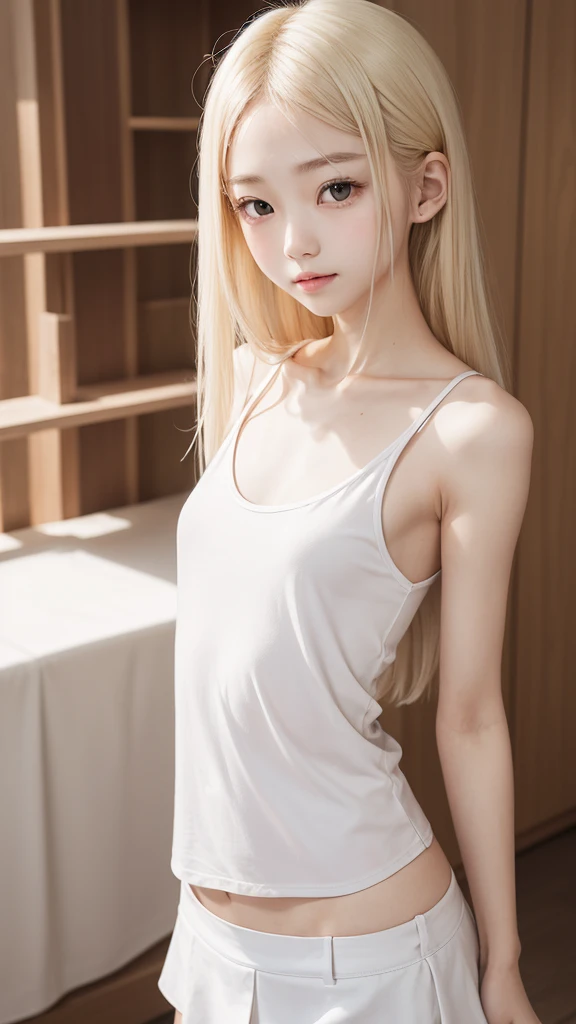 white skin,long hair,very big breasts,open flowing t-shirt,