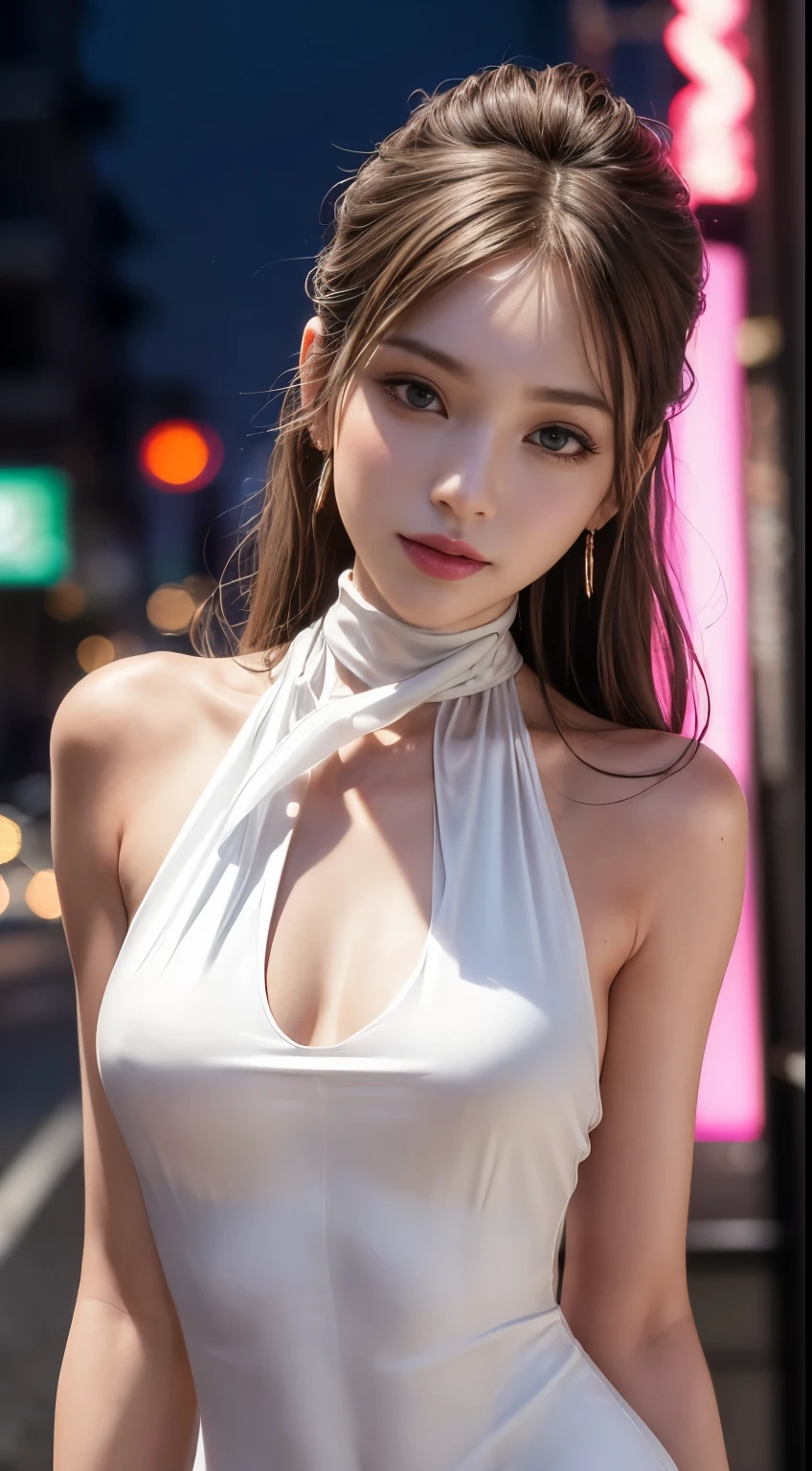 ((1girl)), Brown hair, Amazing face and eyes, Pink eyes, (amazingly beautiful girl), Brown hair, ((Best Quality)), (Ultra-detailed), (extremely detailed CG unified 8k wallpaper), Highly detailed, High-definition raw color photos, Professional Photography, (((Bokeh))), depth of fields,