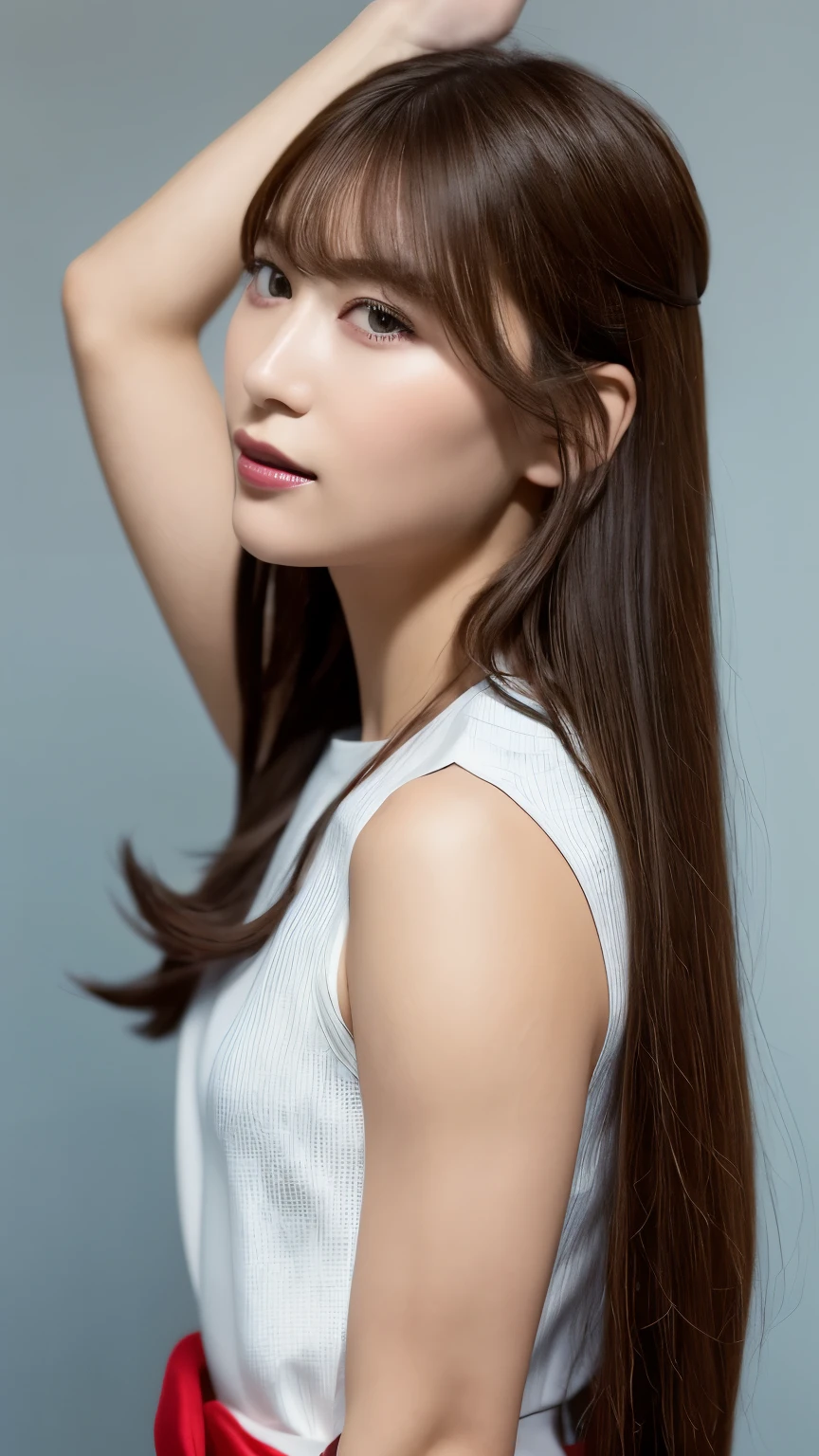 (Best Quality、8k、Award-winning works、 ultra high resolution)、Beautiful woman,(blonde:1.1)、 Bright Colored Contacts 、 Completely-valid、 bright and shiny lipstick that makes your armpits visible on a t-shirt、( very dark makeup :1.2)、 Beautiful Bright Eye Shadow 、 Heavy Makeup Around the Eyes 、 Very Long Wavy Hair 、(Romantic affection:1.1)、 his best smile when he sees me 、( Intensely Blurry Background of the stadium:1.1)、( Intensely Blurry Background :1.1)、 accurate anatomy 、 ultra HD hair、( ultra high resolutionの完璧な美しい歯:1.1)、 Ultra-high definition beauty 、 ultra HD hair、Ultra HD Shining Eyes、輝く ultra high resolutionの美肌、 ultra high resolutionの艶やかな,Judoka, He's wearing a white judo uniform :1.3, his black belt is tied to his uniform ,whole body:1.1,Combat pose,Olympic,Gold Medal,victory