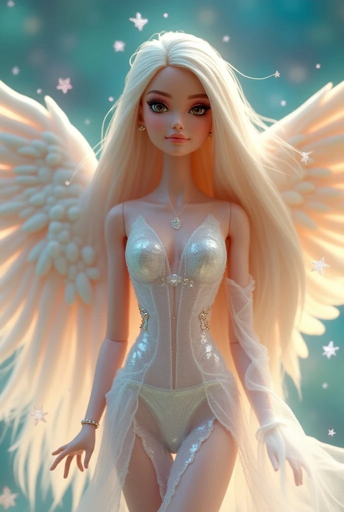 Best quality, 8K,woman, beautiful and detailed face, straight long red hair,(((big white angel´s wings))),(((silver metalic armour over bodystocking))), SHINY GLOSSY PANTYHOSE,armlets,black belt,high heels over the knee boots,white neutral scenario