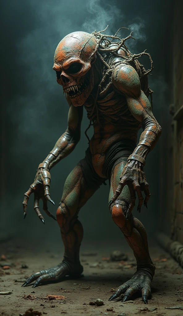 A disfigured mutant robot entity