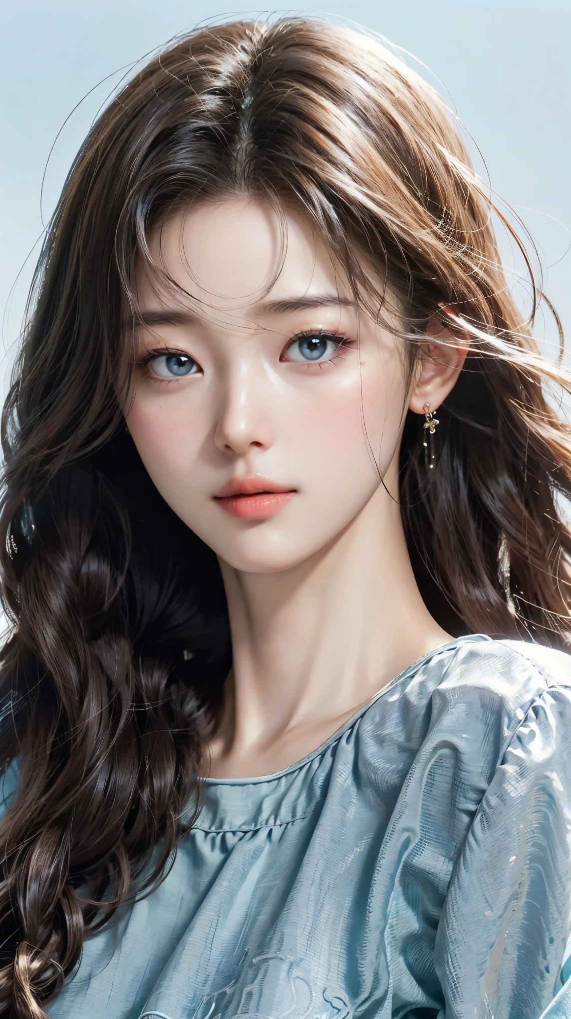 (masterpiece), (top class), (highly detailed), (illustration), (1girl), looking at the viewer, (interview), beautiful detailed eyes, delicate and beautiful face, floating, (high saturation), (shining), blue sky, bright and beautiful face, the skin is young and radiant, fair and radiant, the best appearance, very beautiful, big eyes shine with transparent sky blue light, beautiful and wonderful beautiful girl,