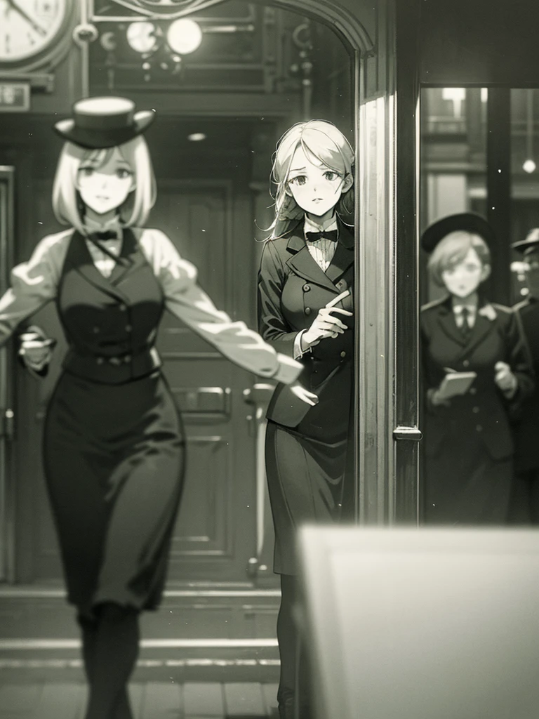 ((Лучшее качество)), ((шедевр)), (подробный), A group of people in a bar