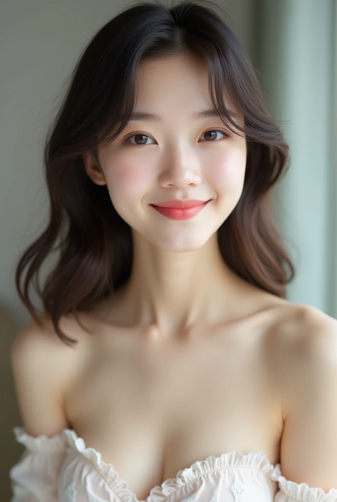 １people、Delicate skin quality、日本people、((Highest quality, 4K, Masterpiece: 1.3)), Beautiful style: 1.4, Long brown bob, Completely naked, Large Breasts, Wet body, Sweaty, smile, Empty-handed, Highly detailed face and skin texture, Fine grain, double eyelid、The whole body is visible、White teeth、Teaching lessons