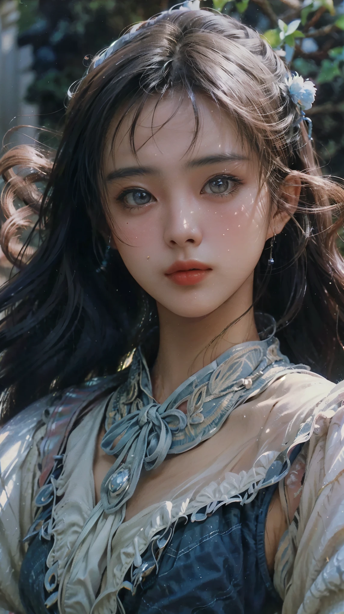 (masterpiece), (top class), (highly detailed), (illustration), (1girl), looking at the viewer, (interview), beautiful detailed eyes, delicate and beautiful face, floating, (high saturation), (shining), blue sky, bright and beautiful face, the skin is young and radiant, fair and radiant, the best appearance, very beautiful, big eyes shine with transparent sky blue light, beautiful and wonderful beautiful girl,