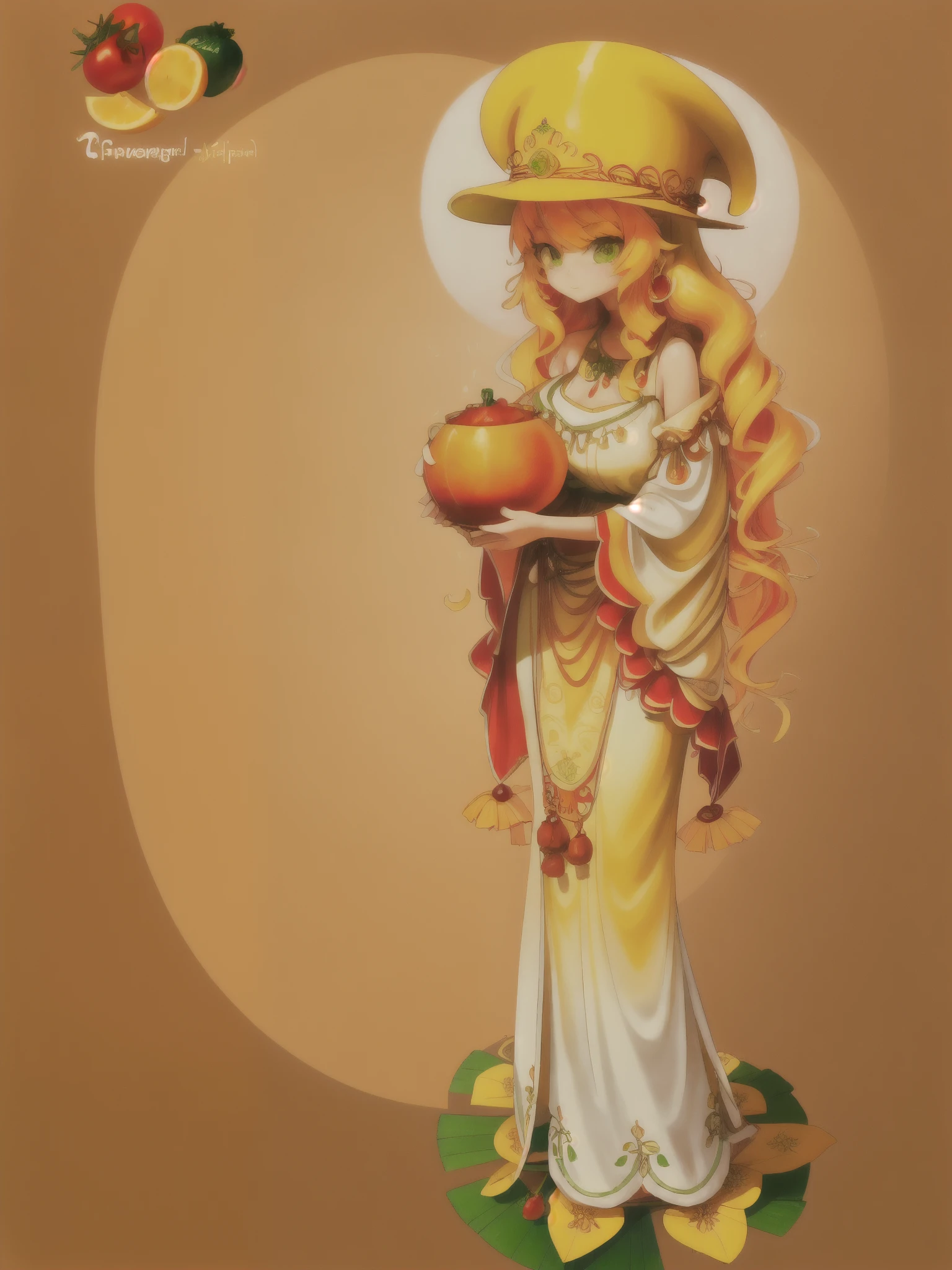 (rinotuna:1.2), original,
Muqueca _girl, Prompt de Personagem:
Moqueca , an inspired character In the traditional Brazilian dish , she has golden skin like a moqueca broth , and long, wavy hair in shades of yellow and orange , reminiscent of boiled peppers and tomatoes . Your green eyes capture the liveliness of green peppers , shining with warmth and sympathy . She wears a flowing dress in warm tones , referring to palm oil , with whitish details reminiscent of coconut milk , bringing a tropical and relaxed air . Moqueca é calorosa, a welcoming, always willing to help , and carry a decorative bowl where it shares its unique flavor, welcoming everyone around her with simplicity and joy .
