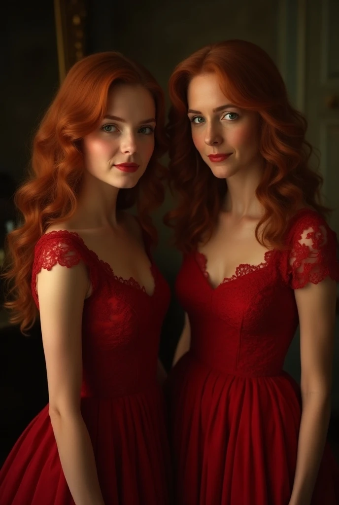 Masterpiece, (Bryce Dallas Howard: 0.5), half body, playful smile, high detail face, high detail skin, fashion red dress, (high detail eyes:1.3), short hair, red hair, (small breasts:1.2), (strong athletic body), city park background, (UHD, 8K wallpaper, High resolution), Cinematic lighting, award-winning, extremely white detailed skin, extra detailed face, high detail eyes, photo-realistic, Zeiss 85 mm F/1.4, by Ellen von Unwerth
