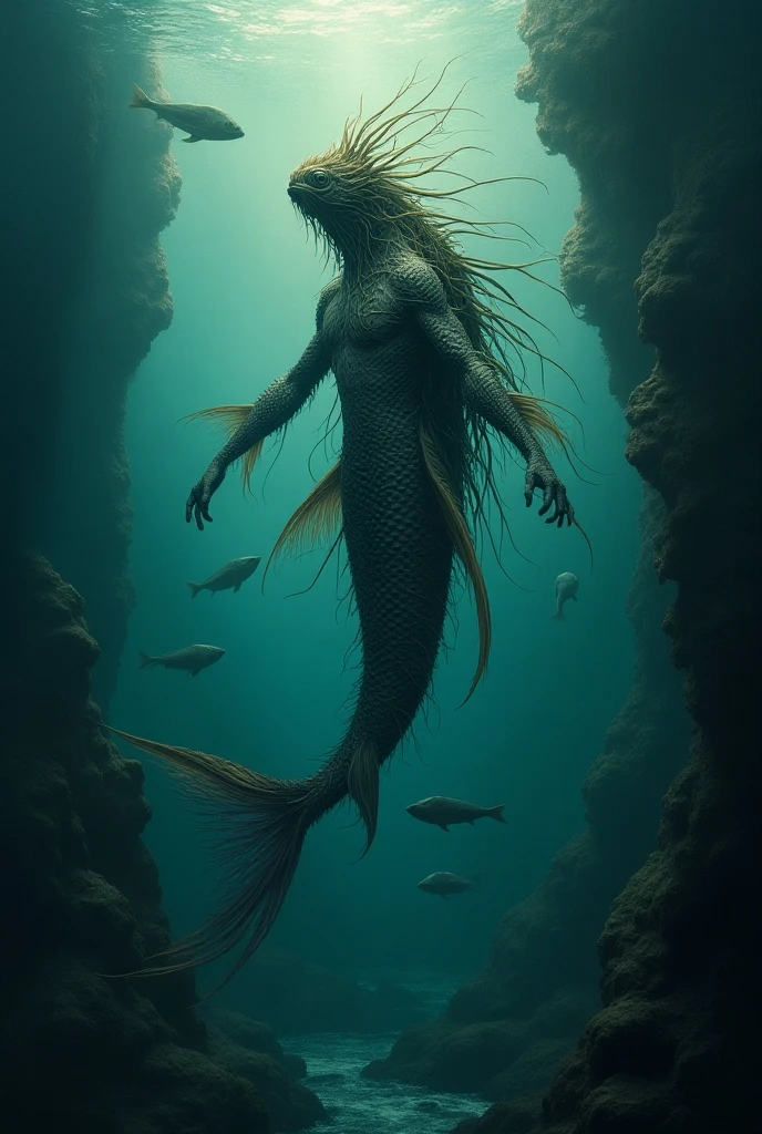 Fish metamorphosis-human art