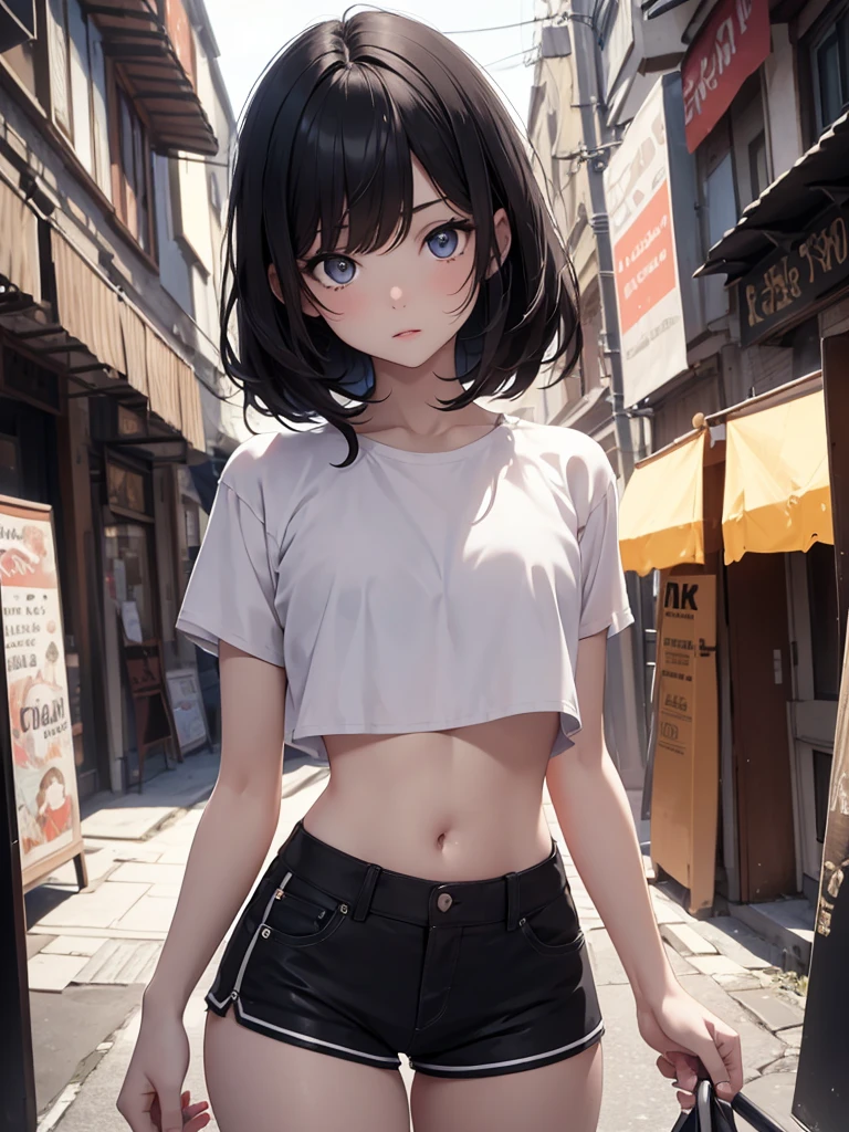 Super absurd quality by the god of art, super detailed, High resolution, anime moe art style, Best Anime 8K Kona-chan Wallpaper, pixiv contest winner, perfect ???????, break,(NSFW,Please draw a picture of a girl wearing transparent clothes soaked in the rain., take shelter in the shade of a tree.),break,1 girl, (alone,little woman, cute face,11 years old:1.3),,, The charm of an immature body, (very_short hair), boyish short cut, bangs,(flat chest),Small Bodysuits, small ass, between legs, small eyes, small black eyes, detailed and beautiful eyes, Well-proportioned iris and pupils, expressive eyes, High resolutionの詳細な髪,(see-through tank top,shorts:1.2),Wet,(((I can see the nipples))) ,blush, Rainy,(detailed lighting), (detailed background),  Inside the school. break,super dense skin, Best cinematic lighting powered by famous artist, 8k,Beauty Illustration,photoshop_(Moderate),Absurd Hi-Res,Hmm,rough skin,break,((artist:dark black,)) artist:Courges_ace , artist:mitsumi misato,artist:akinashi yuu 