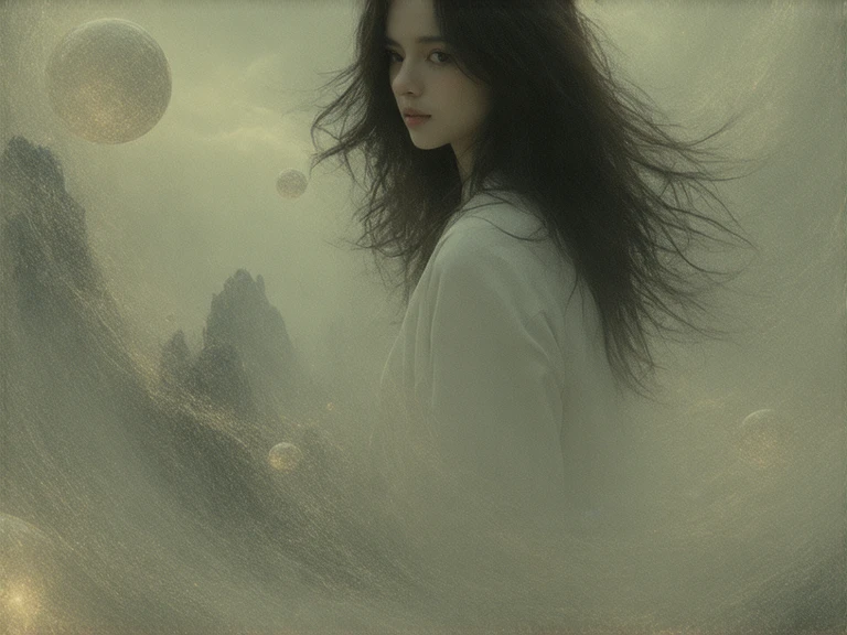 brunette color hair, Surrealism, 8 thousand, Super Detail