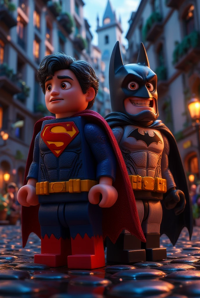 LEGO Art Superman and Batman,Night scene