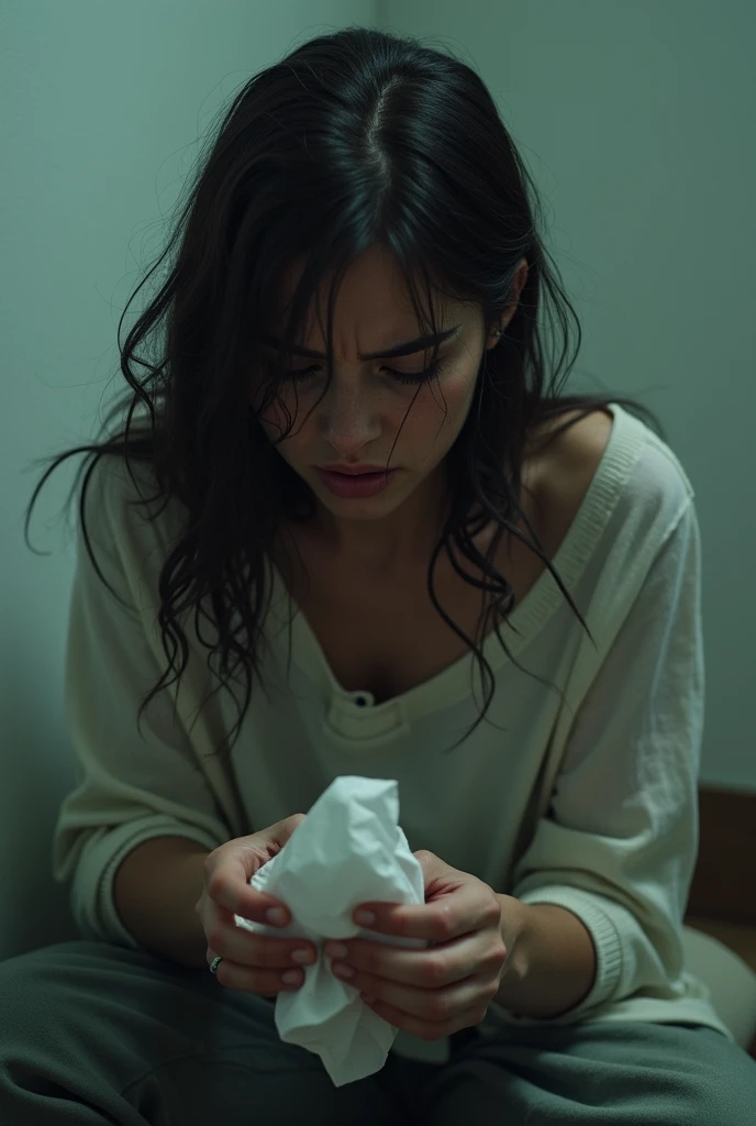 Woman praying aside
