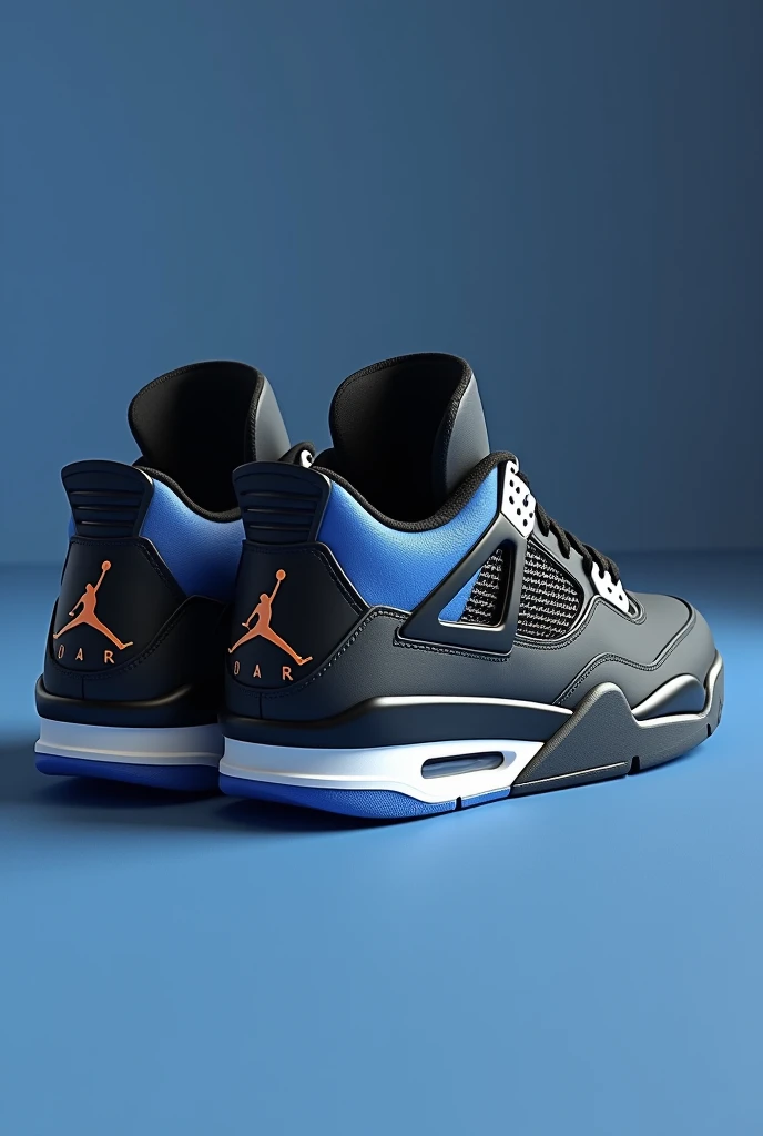 Jordan 1s sneakers black and blue