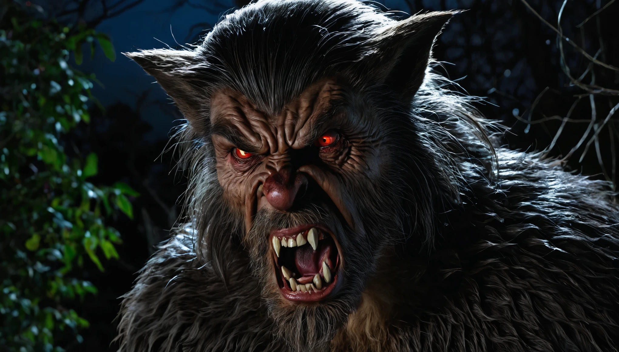cinematic film still of  <lora:vampire teeth v3:1>
cinematic film still of <lora:Werewolf style:1.2> a close up of a werewolf with a bloody face staring at cameraWerewolf Style, shallow depth of field, vignette, highly detailed, high budget, bokeh, cinemascope, moody, epic, gorgeous, film grain, grainy, shallow depth of field, vignette, highly detailed, high budget, bokeh, cinemascope, moody, epic, gorgeous, film grain, grainy